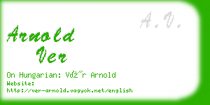 arnold ver business card